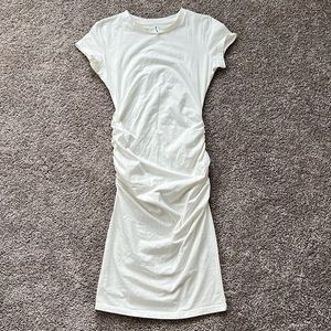 White bump-friendly T-Shirt Dress